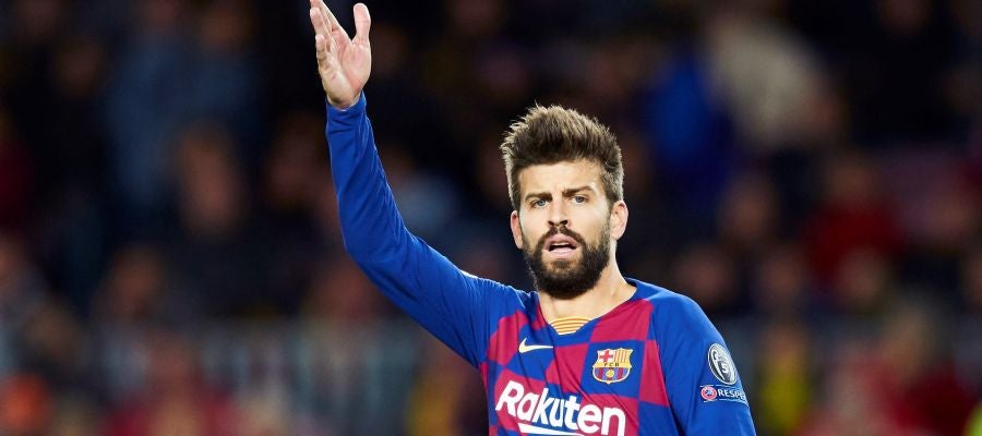 Gerard Piqué, en el partido ante el Slavia de Praga Gerard Piqué, en el partido ante el Slavia de Praga