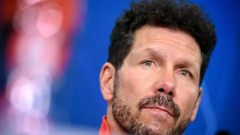 Simeone, en rueda de prensa Simeone, en rueda de prensa