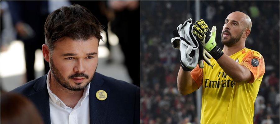 Gabriel Rufián y Pepe Reina Gabriel Rufián y Pepe Reina