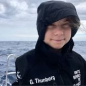 Greta Thunberg en su quinto día de travesía