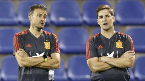 Robert Moreno y Luis Enrique, en la Selecci&oacute;n