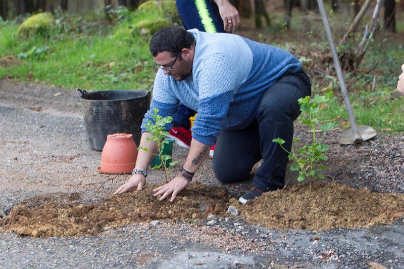 'El chatarrero justiciero' acaba con los baches de O Porriño gracias a las plantas 'El chatarrero justiciero' acaba con los baches de O Porriño gracias a las plantas