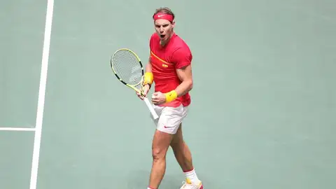 Rafa Nadal celebra un punto Rafa Nadal celebra un punto