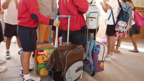 Escolares en un colegio