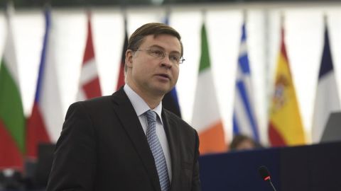 El vicepresidente de la Comisi&oacute;n Europea para el Euro, Valdis Dombrovskis