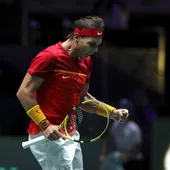 Rafa Nadal celebra un punto ante Borna Gojo Rafa Nadal celebra un punto ante Borna Gojo