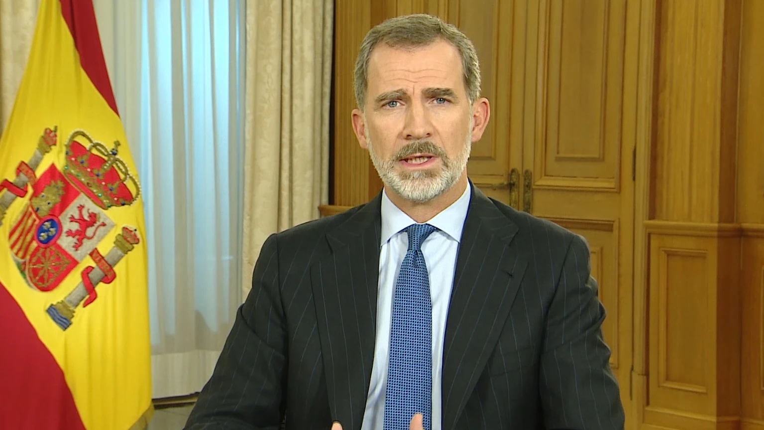 El Rey Felipe VI durante un discurso El Rey Felipe VI durante un discurso