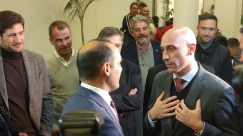 Richard Shaheen con Luis Rubiales
