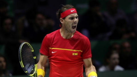 Rafa Nadal celebra una victoria