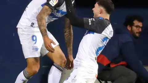 Joselu celebra su gol al Eibar. Joselu celebra su gol al Eibar.