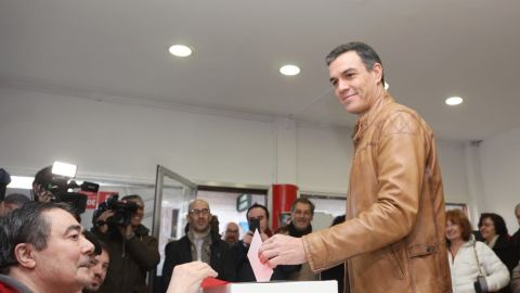 Pedro S&aacute;nchez en la consulta a la militancia del PSOE