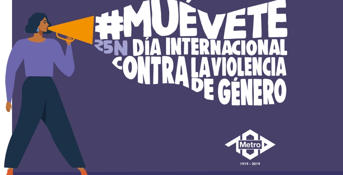 Usuarios y trabajadores de Metro levantan un muro contra la violencia de género: "Contra el maltrato, no te pares" Usuarios y trabajadores de Metro levantan un muro contra la violencia de género: "Contra el maltrato, no te pares"