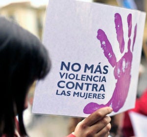 Pancarta en una manifestación contra la violencia de género. Pancarta en una manifestación contra la violencia de género.