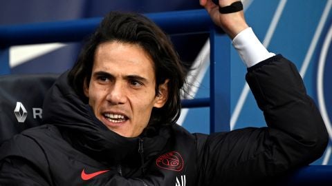 Cavani, en el banquillo del PSG
