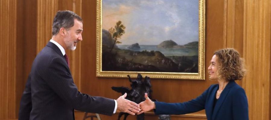 El rey Felipe VI y Meritxell Batet El rey Felipe VI y Meritxell Batet