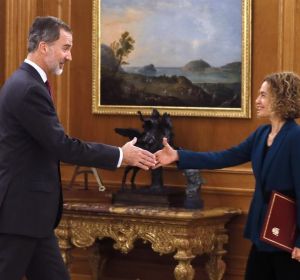 El rey Felipe VI y Meritxell Batet El rey Felipe VI y Meritxell Batet
