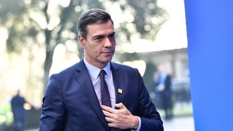 Pedro S&aacute;nchez, Pedro S&aacute;nchez, a su llegada a la cumbre de la OTAN