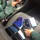 Algunos de los teléfonos móviles robados recuperados. Algunos de los teléfonos móviles robados recuperados.