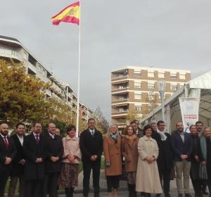 La bandera de España se ha izado en la Plaza de la Constitución La bandera de España se ha izado en la Plaza de la Constitución