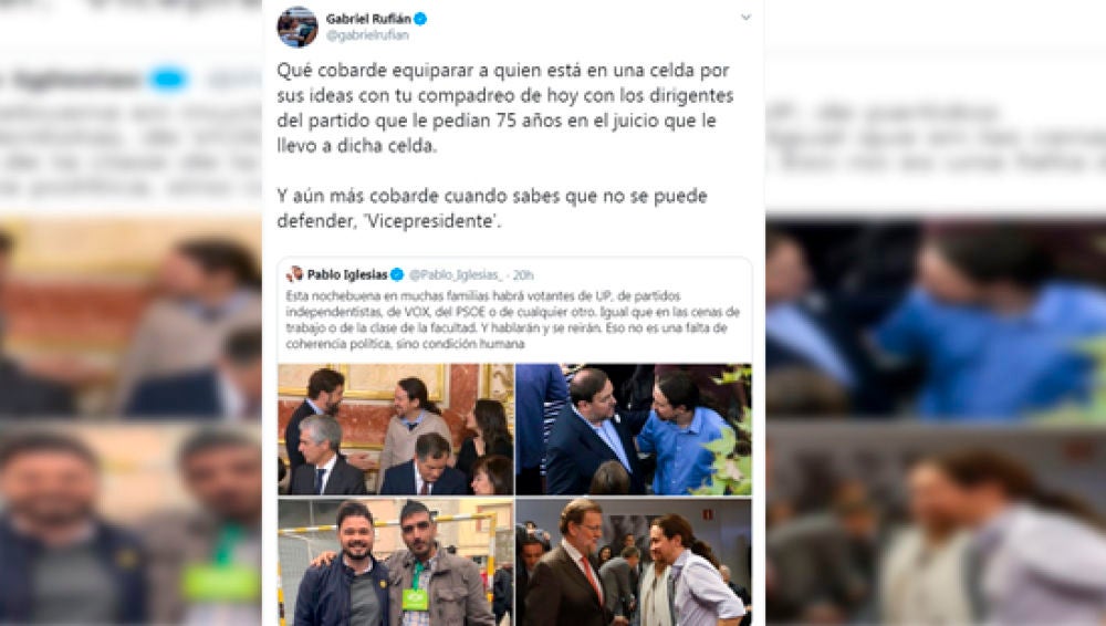 El rifirrafe entre Rufián e Iglesias en Twitter