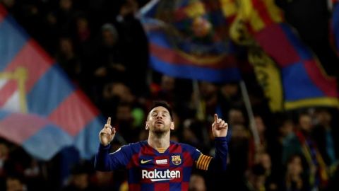 Leo Messi en el Camp Nou