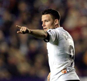 El delantero del Valencia Kevin Gameiro El delantero del Valencia Kevin Gameiro