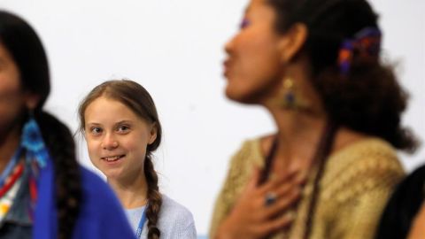  La activista sueca Greta Thunberg durante la Cumbre del Clima