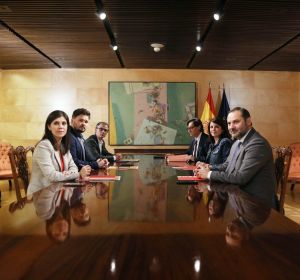 Imagen de archivo de una reunión entre ERC y PSOE Imagen de archivo de una reunión entre ERC y PSOE