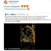 El agradecimiento a Málaga de Mariah Carey en twitter