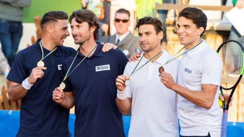 Joaqu&iacute;n con Ferrer, Bartra y Ferrero. 