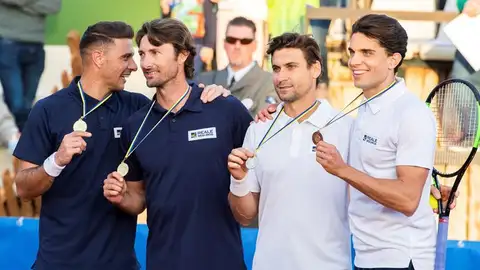 Joaquín con Ferrer, Bartra y Ferrero. Joaquín con Ferrer, Bartra y Ferrero.