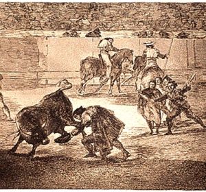 Pepe-Hillo, haciendo un recorte al toro (Grabado de Francisco de Goya) Pepe-Hillo, haciendo un recorte al toro (Grabado de Francisco de Goya)