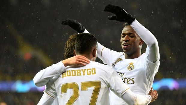 Rodrygo celebra su gol Rodrygo celebra su gol