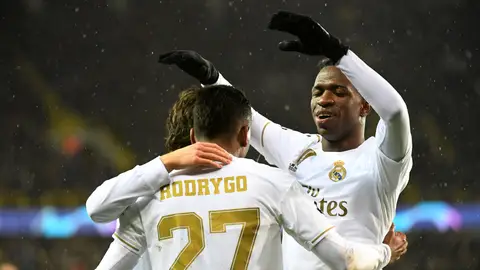 Rodrygo celebra su gol Rodrygo celebra su gol