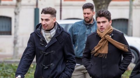 Los exjugadores de la Arandina en una imagen de archivo