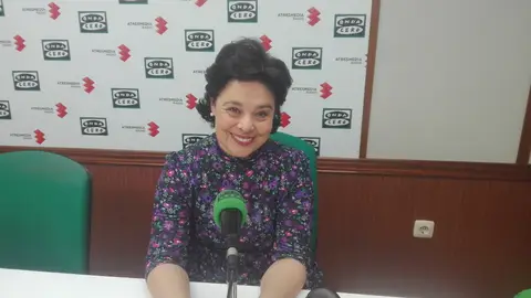 Pilar Zamora, durante la entrevista en Onda Cero Ciudad Real Pilar Zamora, durante la entrevista en Onda Cero Ciudad Real