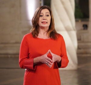 La Presidenta del Govern, Francina Armengol, en su discurso de fin de año 2019, en la Lonja. La Presidenta del Govern, Francina Armengol, en su discurso de fin de año 2019, en la Lonja.