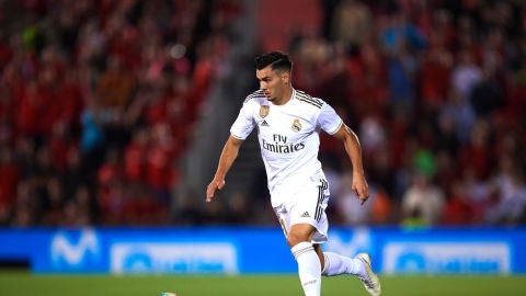 Brahim D&iacute;az, durante un partido del Real Madrid