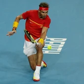 Rafa Nadal, durante el partido ante Basilashvili Rafa Nadal, durante el partido ante Basilashvili