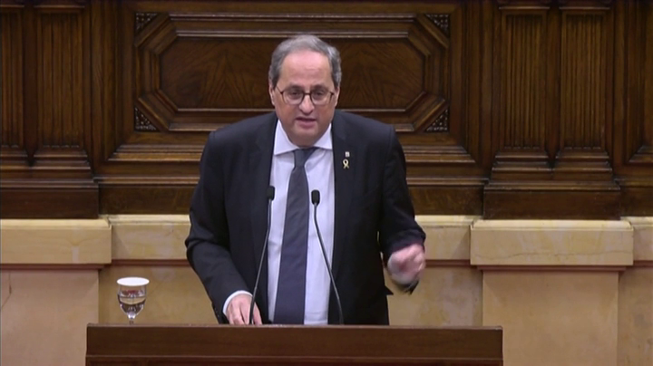 Quim Torra afirma que si lo inhabilitan se convocarán elecciones Quim Torra afirma que si lo inhabilitan se convocarán elecciones