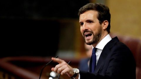El l&iacute;der del Partido Popular, Pablo Casado. 