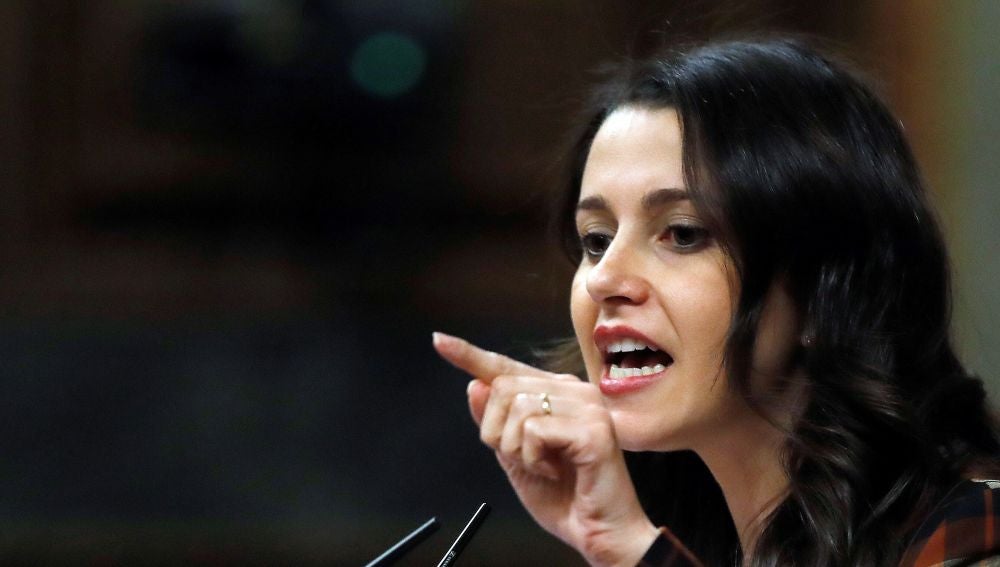 Inés Arrimadas (Cs) durante el debate de investidura