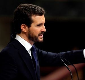 Pablo Casado, durante su intervención en el Congreso de los Diputados Pablo Casado, durante su intervención en el Congreso de los Diputados