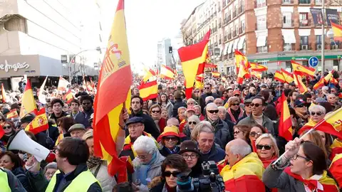 Manifestación española en la Plaza de Colón. Manifestación española en la Plaza de Colón.