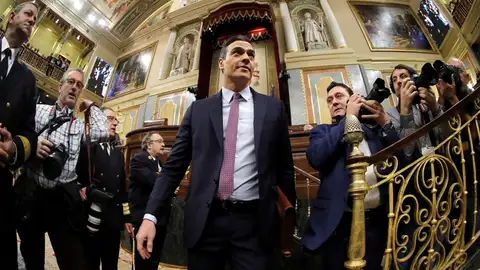 Pedro Sánchez ante la prensa gráfica en el Congreso de los Diputados Pedro Sánchez ante la prensa gráfica en el Congreso de los Diputados