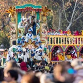 Imagen de archivo de la cabalgata de Reyes en Sevilla Imagen de archivo de la cabalgata de Reyes en Sevilla