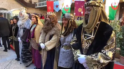 Foto de archivo.Reyes Magos en el Palacio de Altamira de Elche en 2020. Foto de archivo.Reyes Magos en el Palacio de Altamira de Elche en 2020.