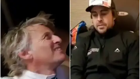 Jesús Calleja, con Fernando Alonso Jesús Calleja, con Fernando Alonso