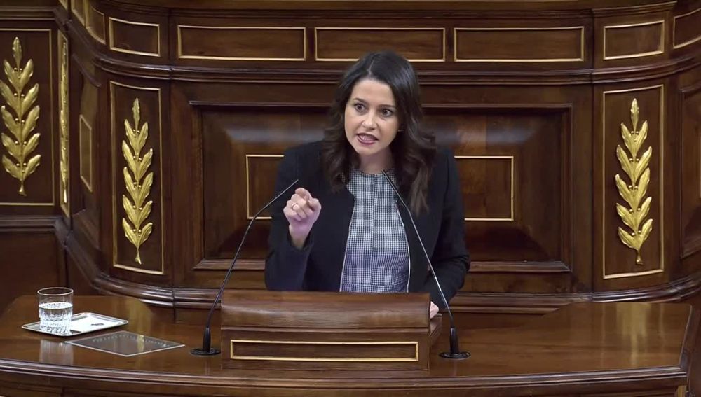 Arrimadas durante su comparecencia en el Congreso