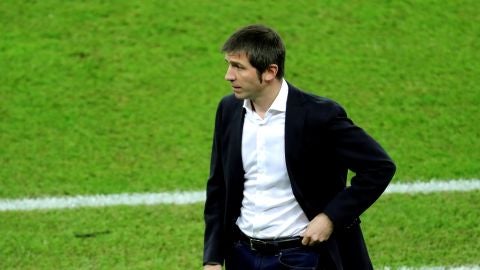 Albert Celades, en el partido ante el Real Madrid